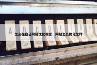 怎么在自己网站优化视觉，网站怎么优化怎样