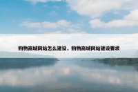 购物商城网站怎么建设，购物商城网站建设要求