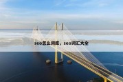 seo怎么词库，seo词汇大全