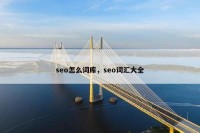 seo怎么词库，seo词汇大全