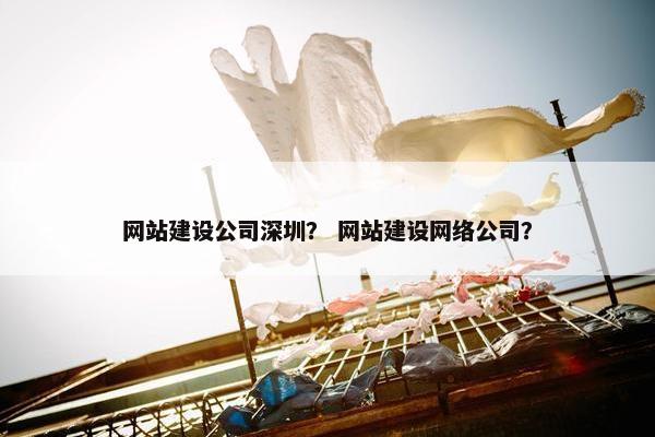 网站建设公司深圳？ 网站建设网络公司？