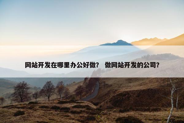 网站开发在哪里办公好做？ 做网站开发的公司？