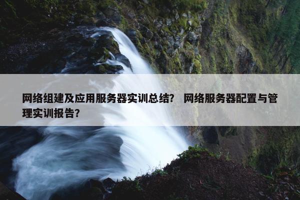 网络组建及应用服务器实训总结？ 网络服务器配置与管理实训报告？