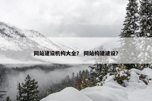 网站建设机构大全？ 网站构建建设？