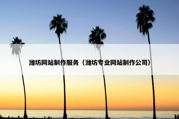 潍坊网站制作服务（潍坊专业网站制作公司）