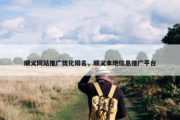 顺义网站推广优化排名，顺义本地信息推广平台