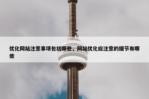 优化网站注意事项包括哪些，网站优化应注意的细节有哪些