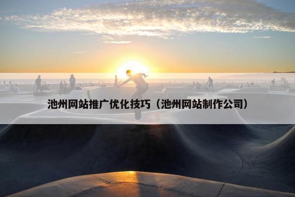 池州网站推广优化技巧（池州网站制作公司）