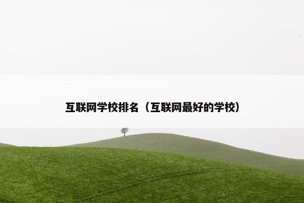 互联网学校排名（互联网最好的学校）