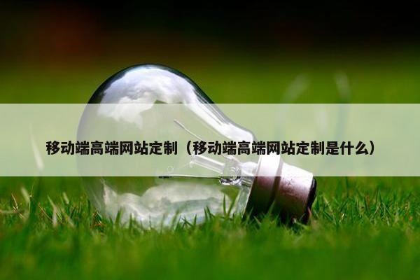 移动端高端网站定制（移动端高端网站定制是什么）