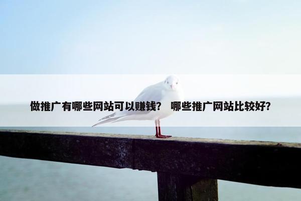 做推广有哪些网站可以赚钱？ 哪些推广网站比较好？