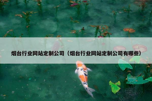 烟台行业网站定制公司（烟台行业网站定制公司有哪些）