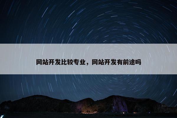 网站开发比较专业，网站开发有前途吗
