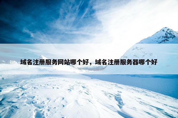 域名注册服务网站哪个好，域名注册服务器哪个好