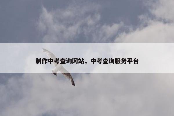 制作中考查询网站，中考查询服务平台