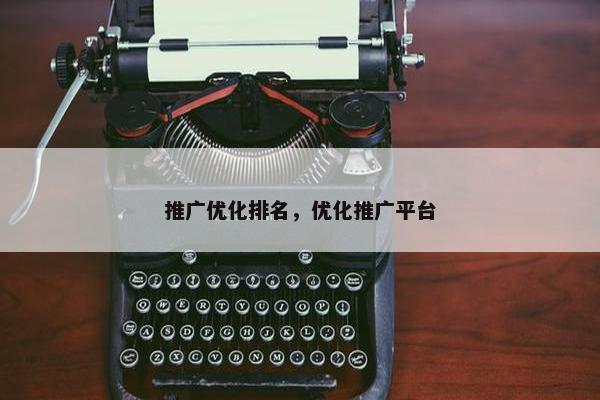 推广优化排名，优化推广平台