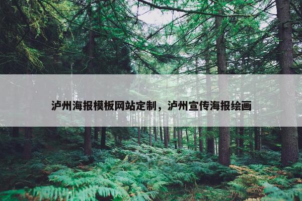 泸州海报模板网站定制，泸州宣传海报绘画