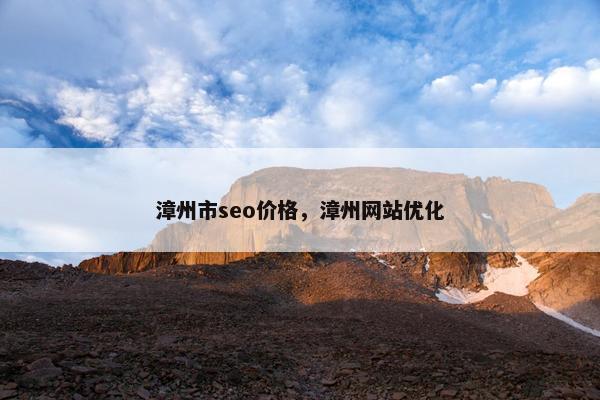 漳州市seo价格，漳州网站优化