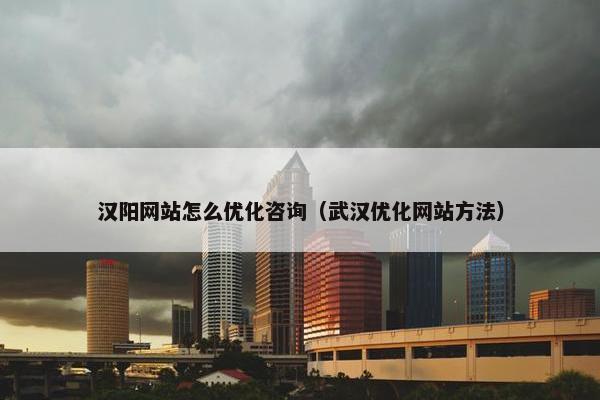 汉阳网站怎么优化咨询（武汉优化网站方法）