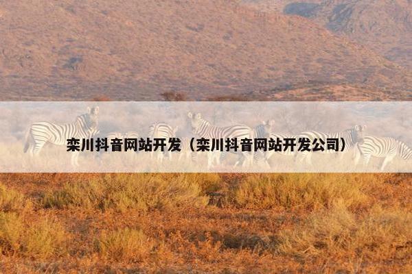 栾川抖音网站开发（栾川抖音网站开发公司）