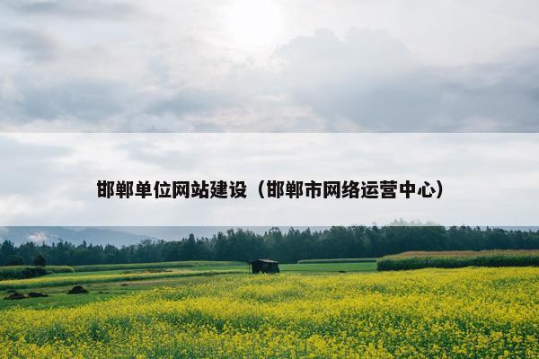 邯郸单位网站建设（邯郸市网络运营中心）
