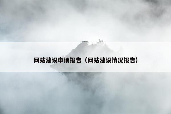 网站建设申请报告（网站建设情况报告）