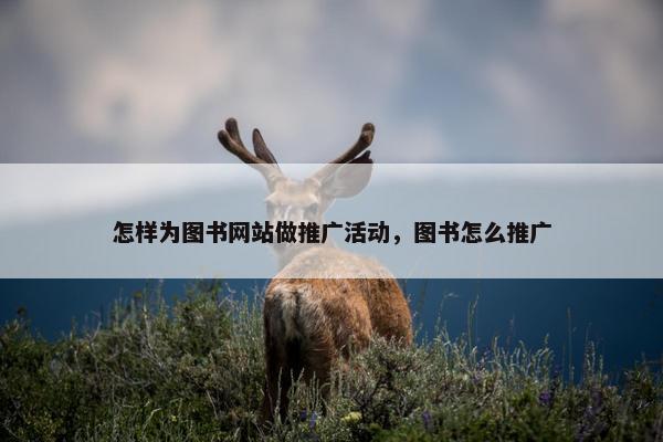 怎样为图书网站做推广活动，图书怎么推广