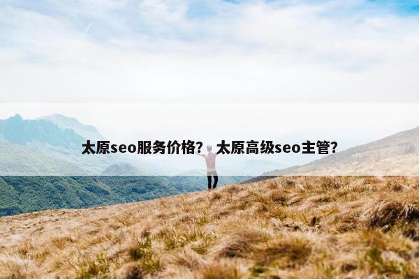 太原seo服务价格？ 太原高级seo主管？
