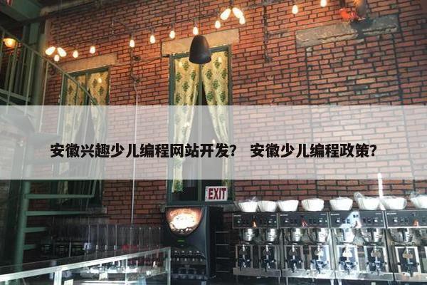 安徽兴趣少儿编程网站开发？ 安徽少儿编程政策？
