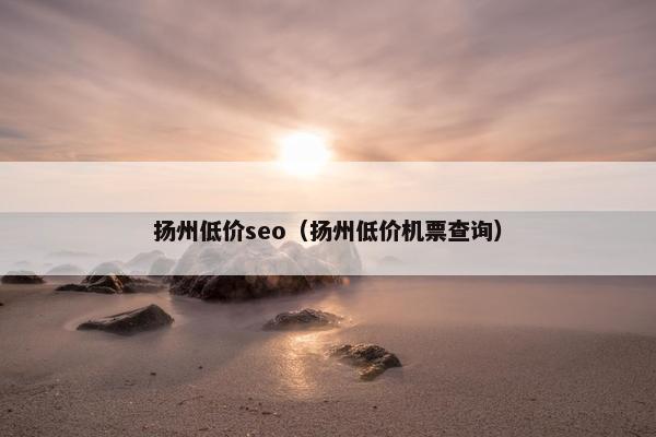 扬州低价seo（扬州低价机票查询）