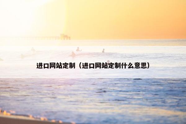 进口网站定制（进口网站定制什么意思）