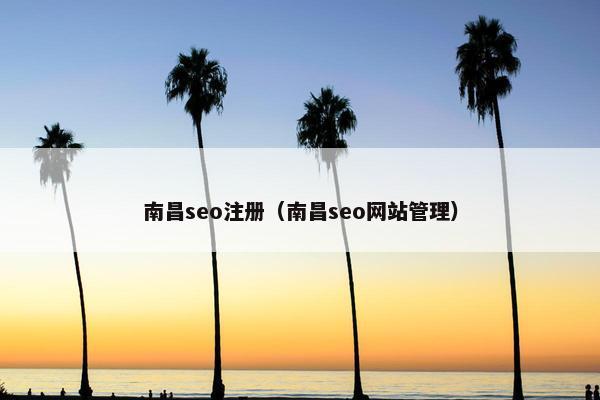 南昌seo注册（南昌seo网站管理）