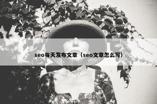 seo每天发布文章（seo文章怎么写）