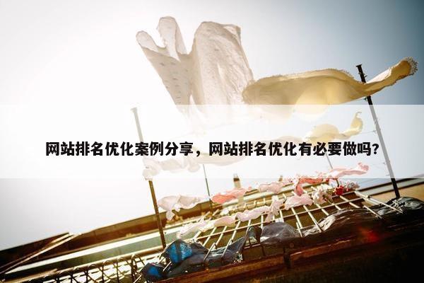网站排名优化案例分享，网站排名优化有必要做吗?