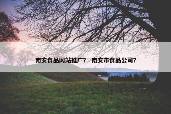 南安食品网站推广？ 南安市食品公司？