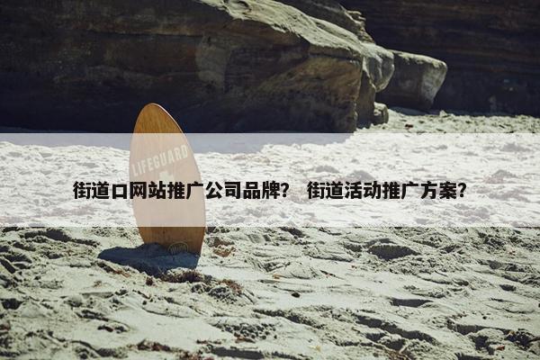 街道口网站推广公司品牌？ 街道活动推广方案？