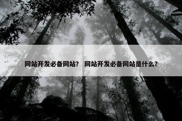 网站开发必备网站？ 网站开发必备网站是什么？