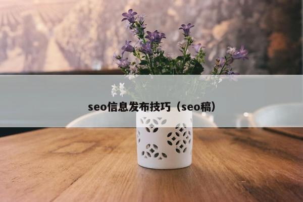 seo信息发布技巧（seo稿）