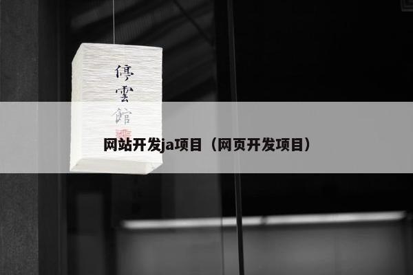 网站开发ja项目（网页开发项目）