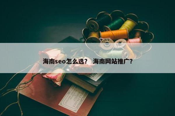 海南seo怎么选？ 海南网站推广？