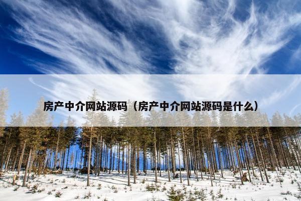 房产中介网站源码（房产中介网站源码是什么）