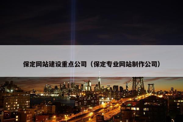保定网站建设重点公司（保定专业网站制作公司）