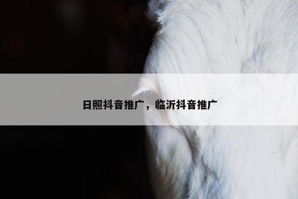 日照抖音推广，临沂抖音推广