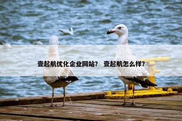 壹起航优化企业网站？ 壹起航怎么样？