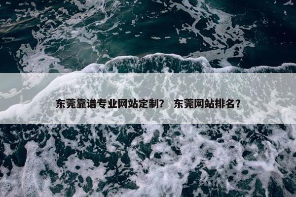 东莞靠谱专业网站定制？ 东莞网站排名？