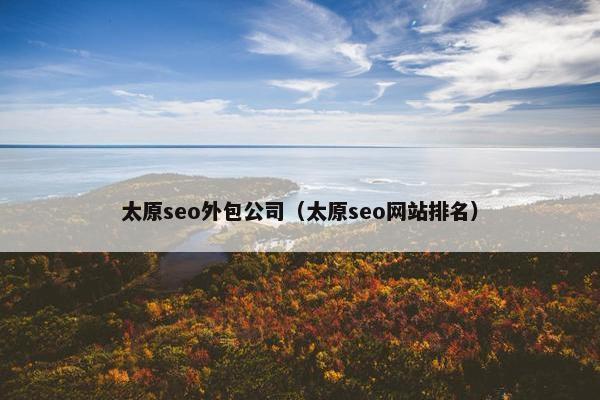 太原seo外包公司（太原seo网站排名）