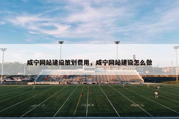 咸宁网站建设策划费用，咸宁网站建设怎么做
