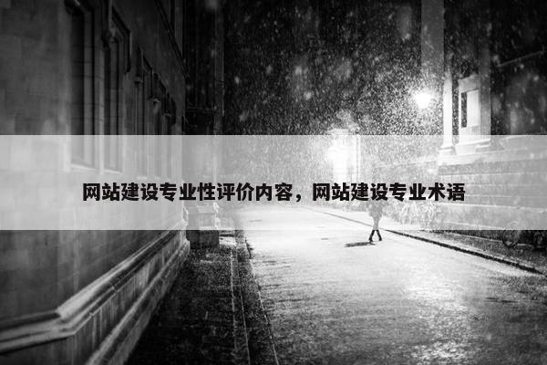网站建设专业性评价内容，网站建设专业术语