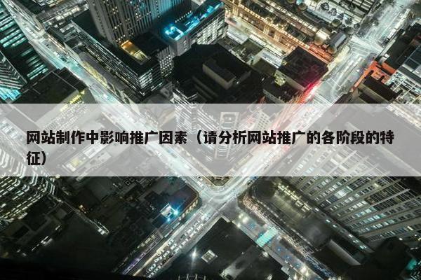 网站制作中影响推广因素（请分析网站推广的各阶段的特征）