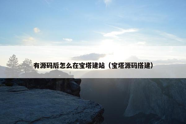 有源码后怎么在宝塔建站（宝塔源码搭建）